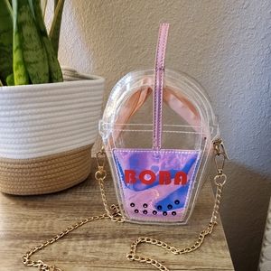 Clear Boba-Shaped Shoulder Bag